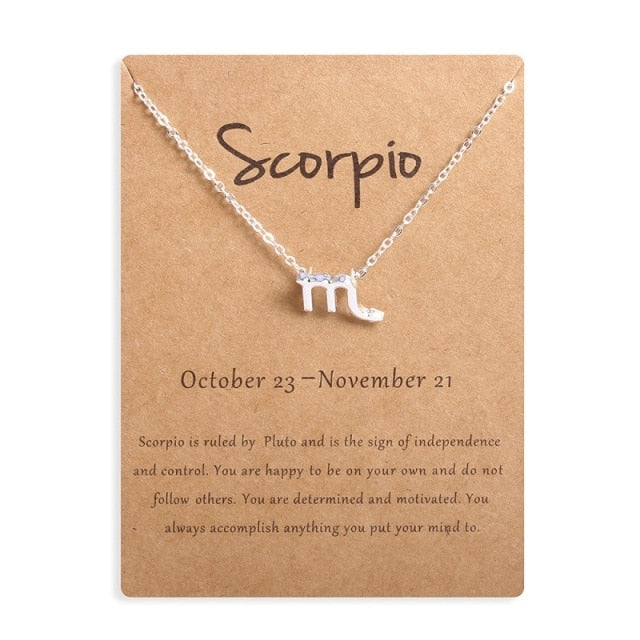 12 Horoscope Zodiac Sign Pendant