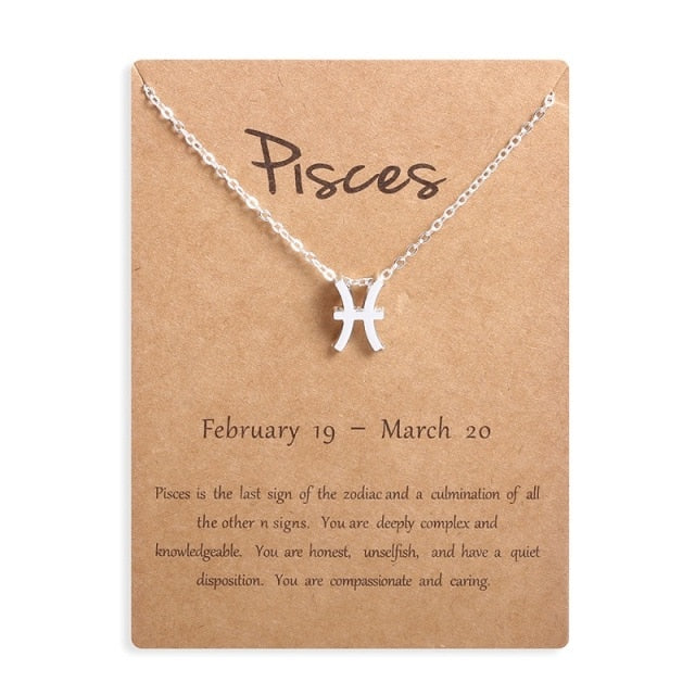 12 Horoscope Zodiac Sign Pendant