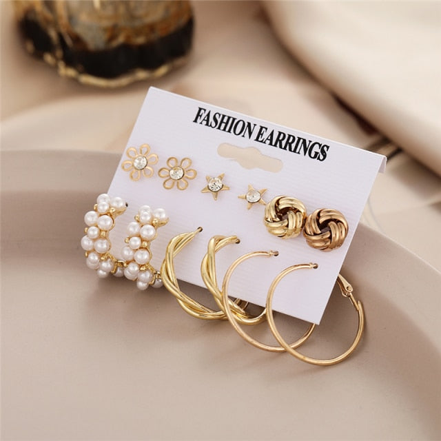 Trendy Gold Stud Earrings For Women