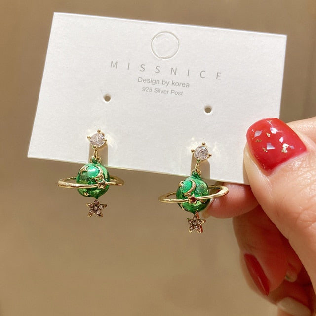 New Hip Hop Rock Saturn Earring