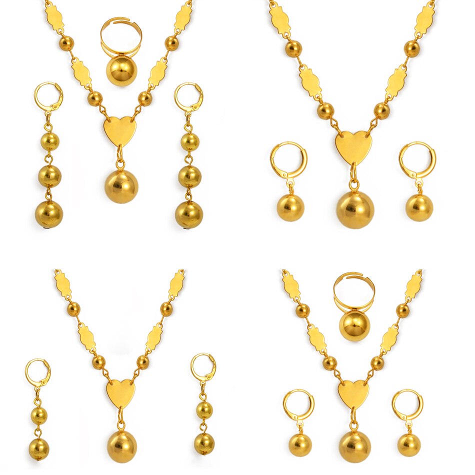 Beads Pendant Necklace Earrings sets