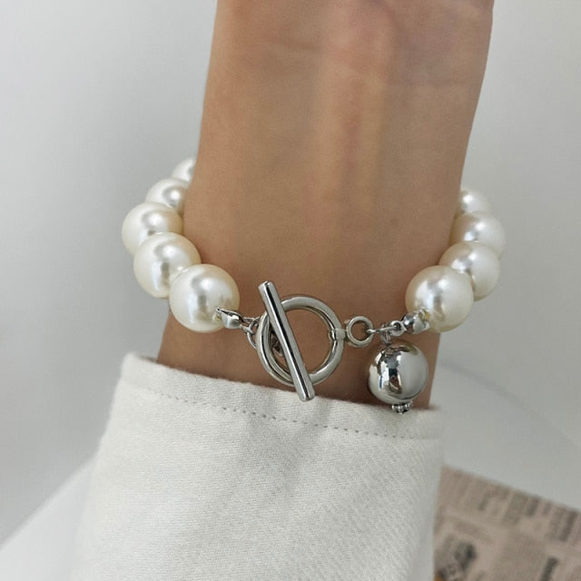 Fashion Punk Curb Cuban Chain Bracelets Set