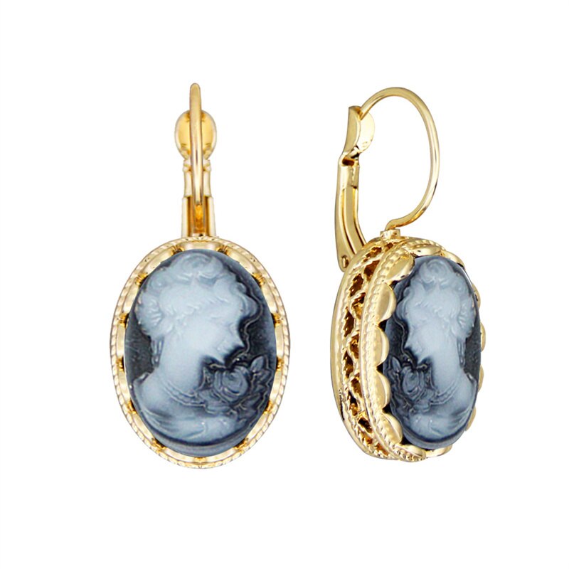 6 Colors Vintage Lady Queen Cameo Jewelry Sets