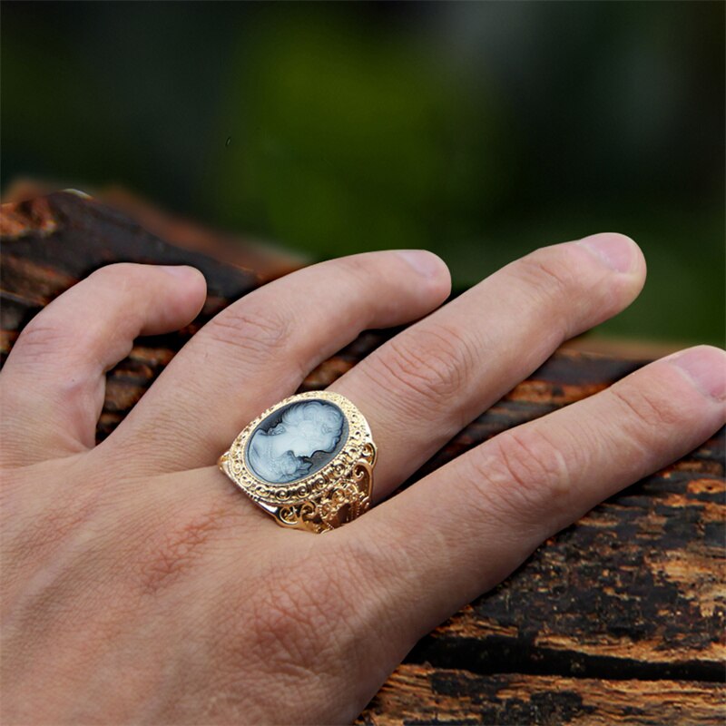 6 Colors Vintage Lady Queen Cameo Jewelry Sets
