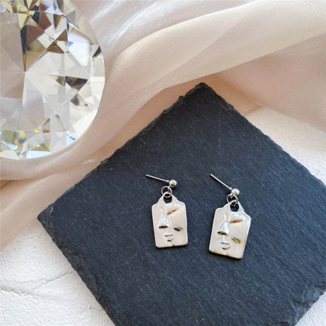 Punk Human Face Drop Earrings