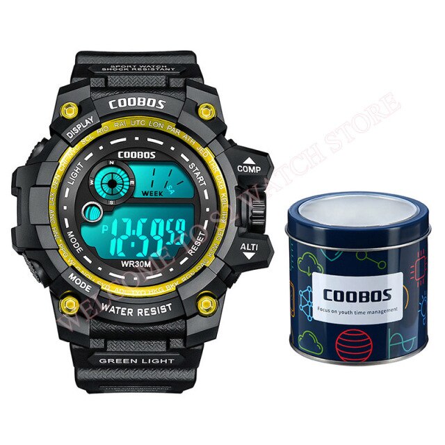 Boys Waterproof LED Cool Luminous Digital Watch
