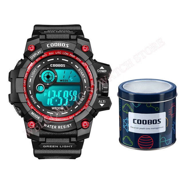 Boys Waterproof LED Cool Luminous Digital Watch