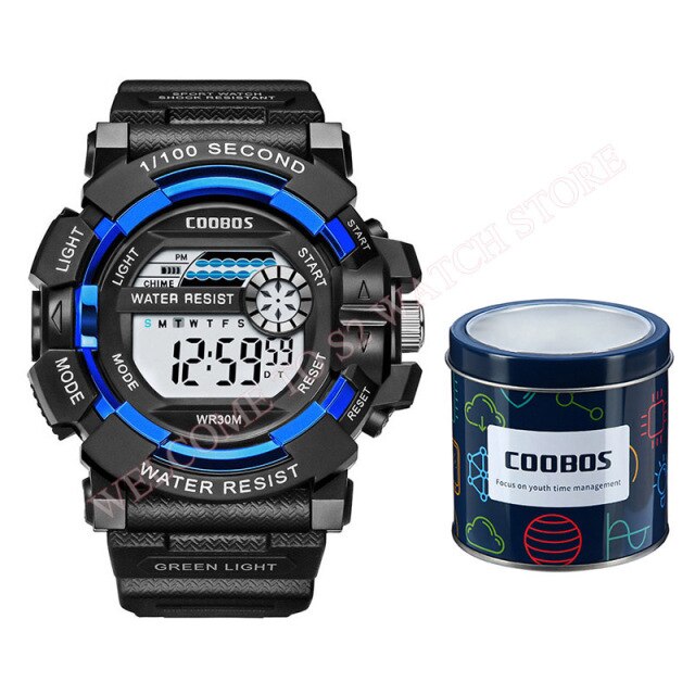 Boys Waterproof LED Cool Luminous Digital Watch