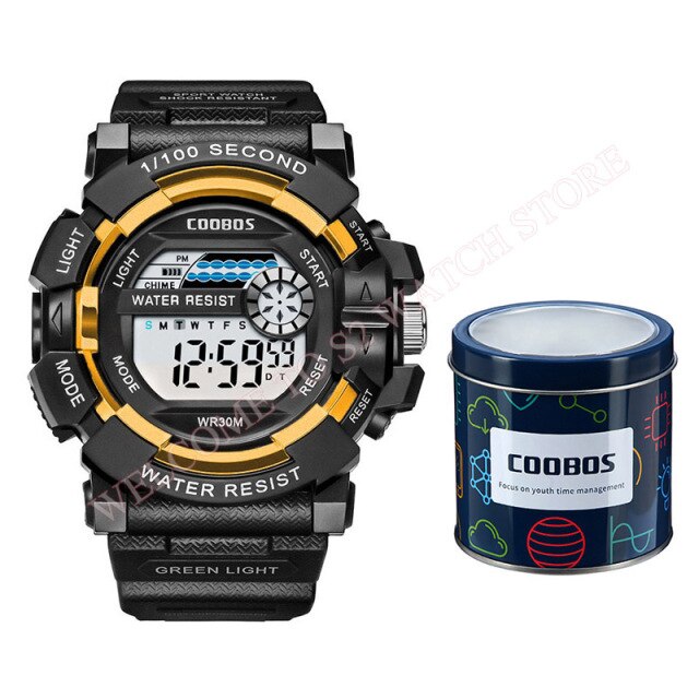 Boys Waterproof LED Cool Luminous Digital Watch
