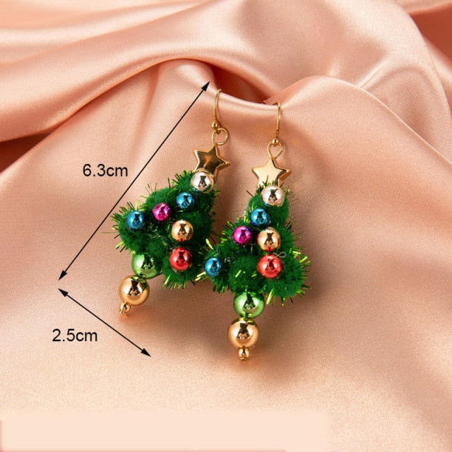 New Trendy Statement Christmas Tree Earrings