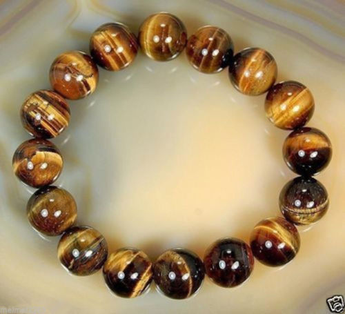 Natural Stone Buddha Brown Tiger Eyes Beads Bracelet