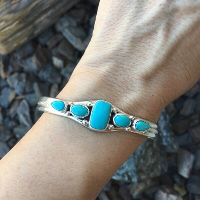 Hot Sale Vintage Turquoises Natural Stone Bracelets