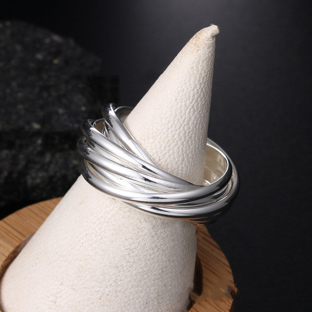 925 Silver Nine Circles Ring