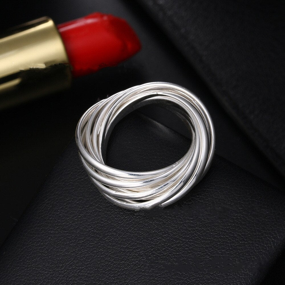 925 Silver Nine Circles Ring