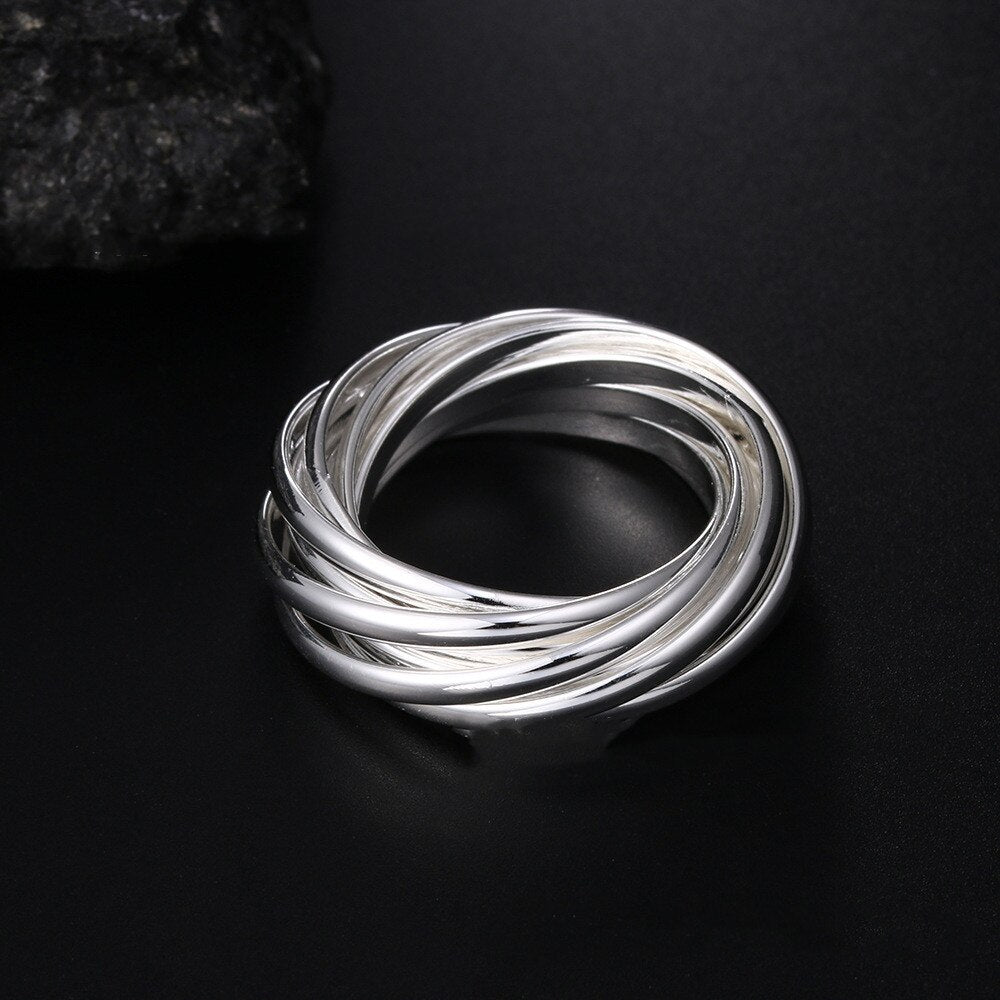 925 Silver Nine Circles Ring