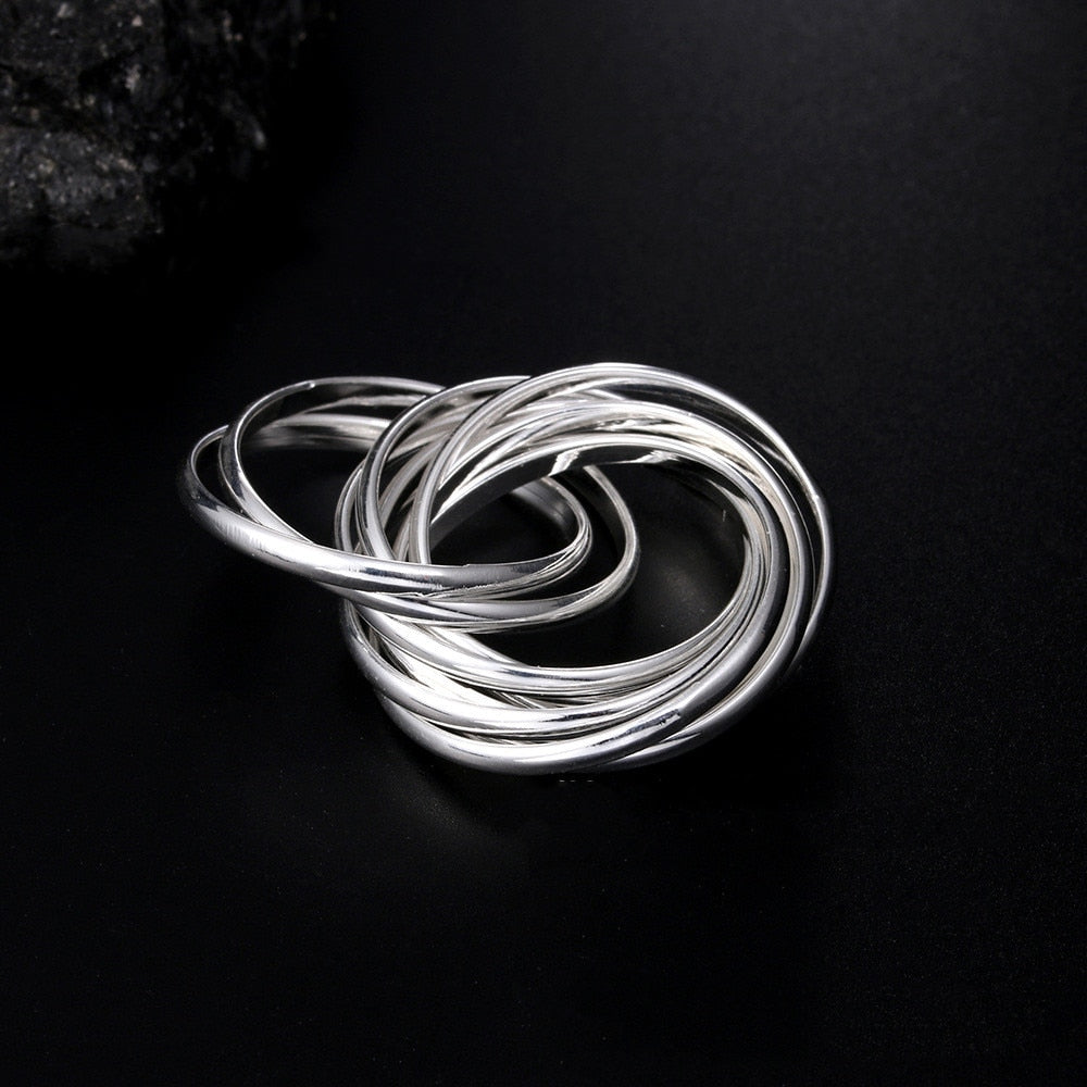 925 Silver Nine Circles Ring