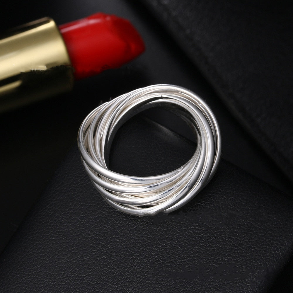 925 Silver Nine Circles Ring