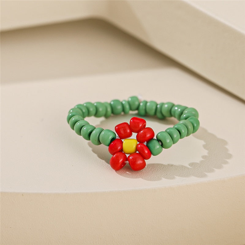 Colorful Love Heart Rings For Women
