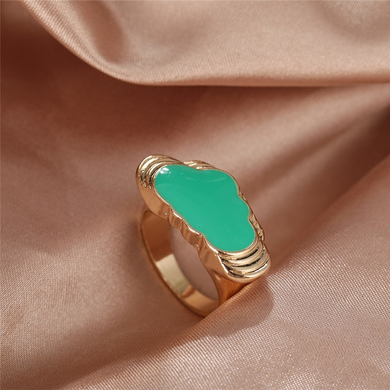 Colorful Love Heart Rings For Women