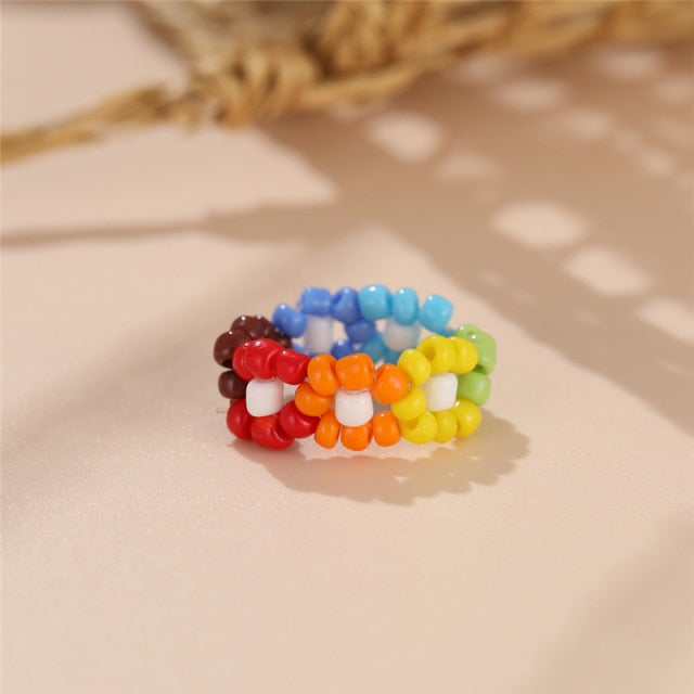 Colorful Love Heart Rings For Women