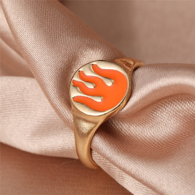 Colorful Love Heart Rings For Women