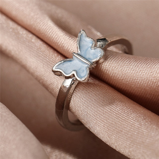 Colorful Love Heart Rings For Women