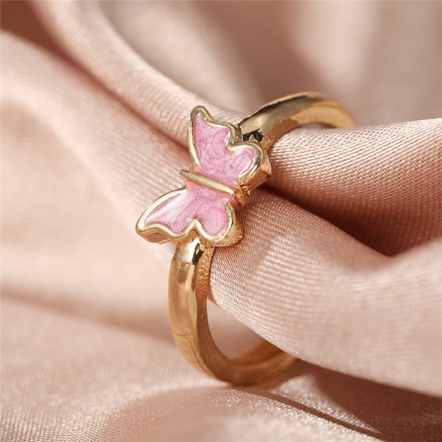 Colorful Love Heart Rings For Women