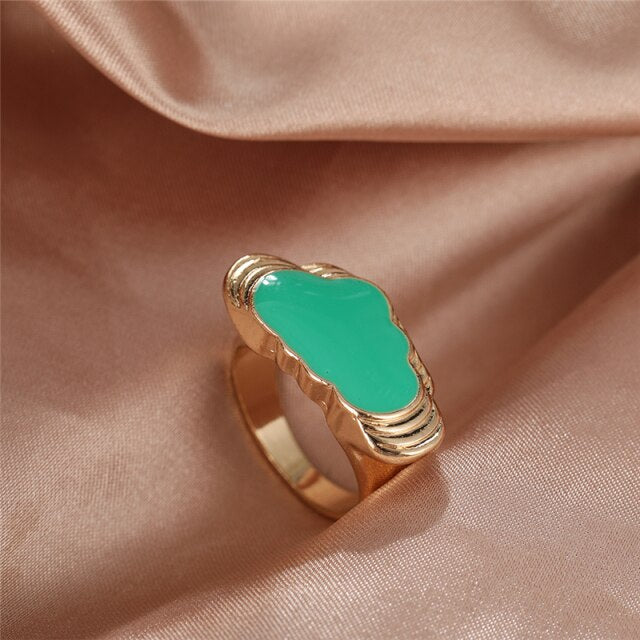 Colorful Love Heart Rings For Women