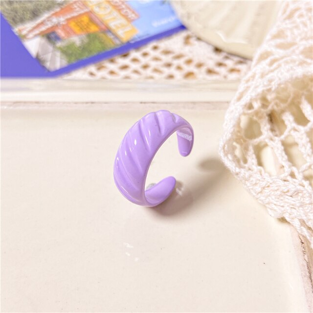 Colorful Love Heart Rings For Women