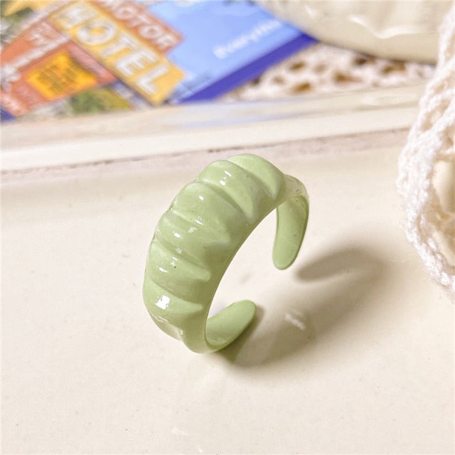 Colorful Love Heart Rings For Women