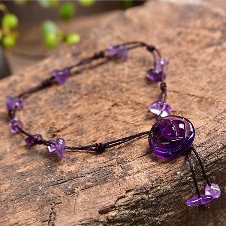 Fashion Jewelry for Women Natural Crystal Rose Flower Anklet