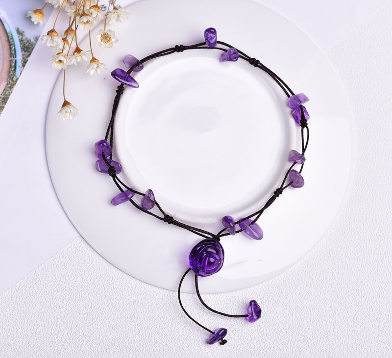 Fashion Jewelry for Women Natural Crystal Rose Flower Anklet