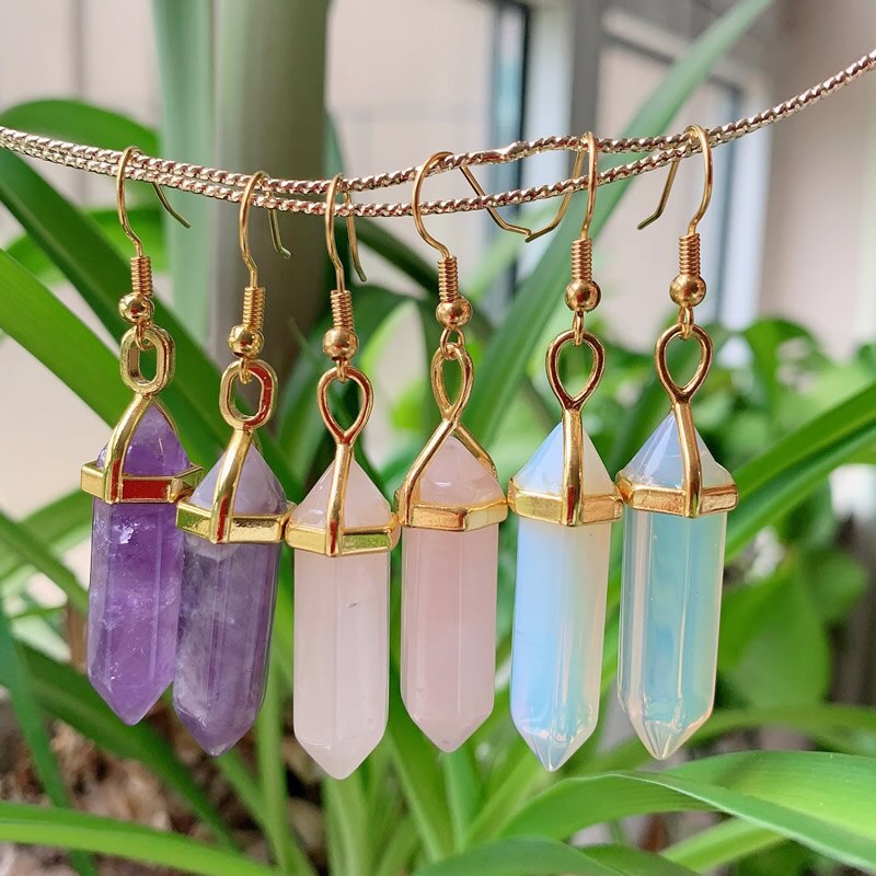 Natural Stone Drop Earring