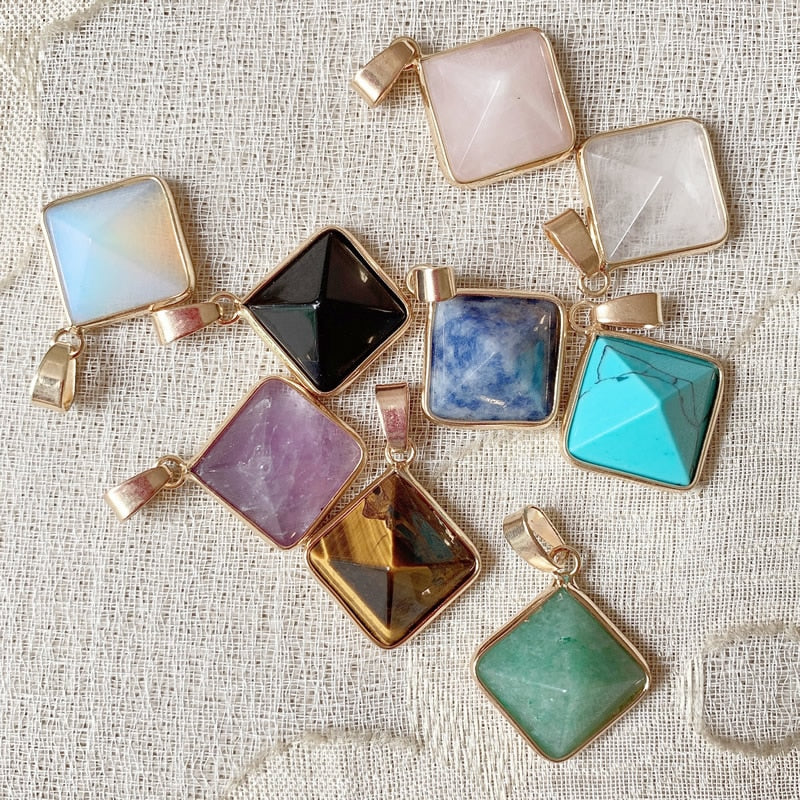 Natural Stone Quartz Pendulum