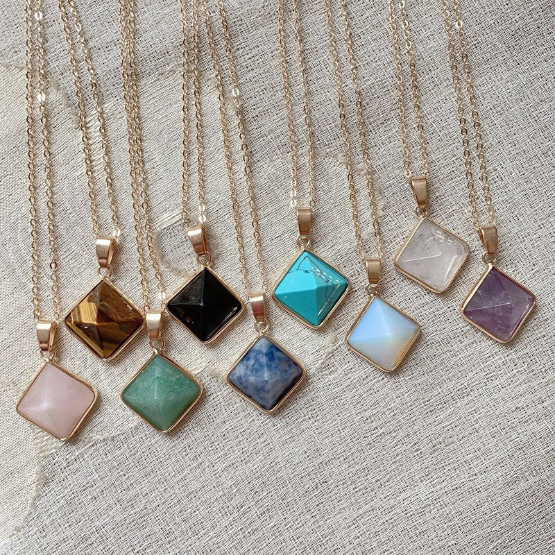 Natural Stone Quartz Pendulum