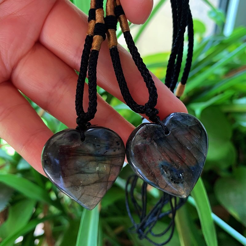 Heart Labradorite Quartz Necklace