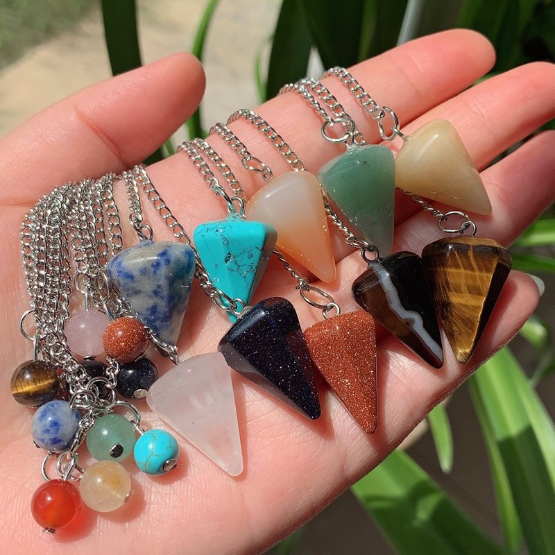 Natural Stone  Crystal  Pendants