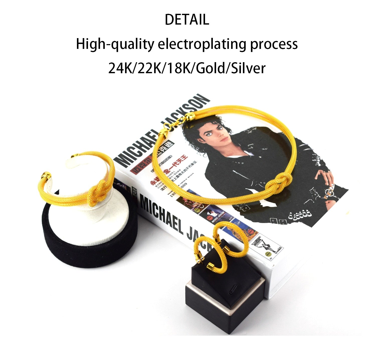 Bride Fashion Dubai Gold Bracelet Necklace Jewelry Set