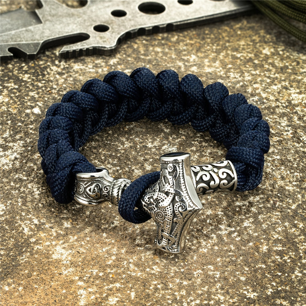Stainless Steel Anchor Survival Paracord Rope Wristband