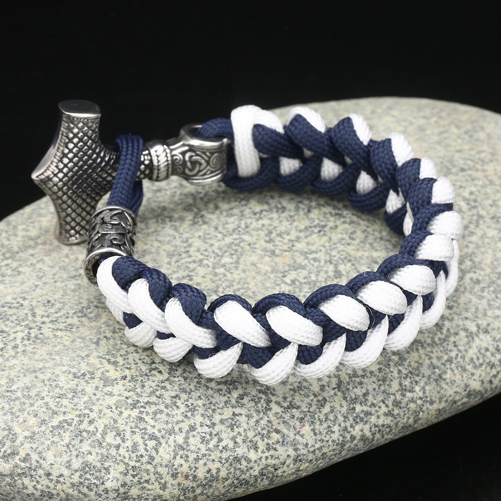 Stainless Steel Anchor Survival Paracord Rope Wristband