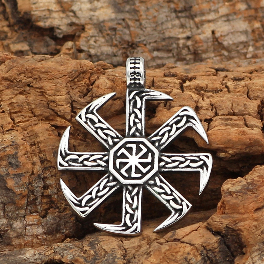 Nordic Slavic Kolovrat Runes Neckla