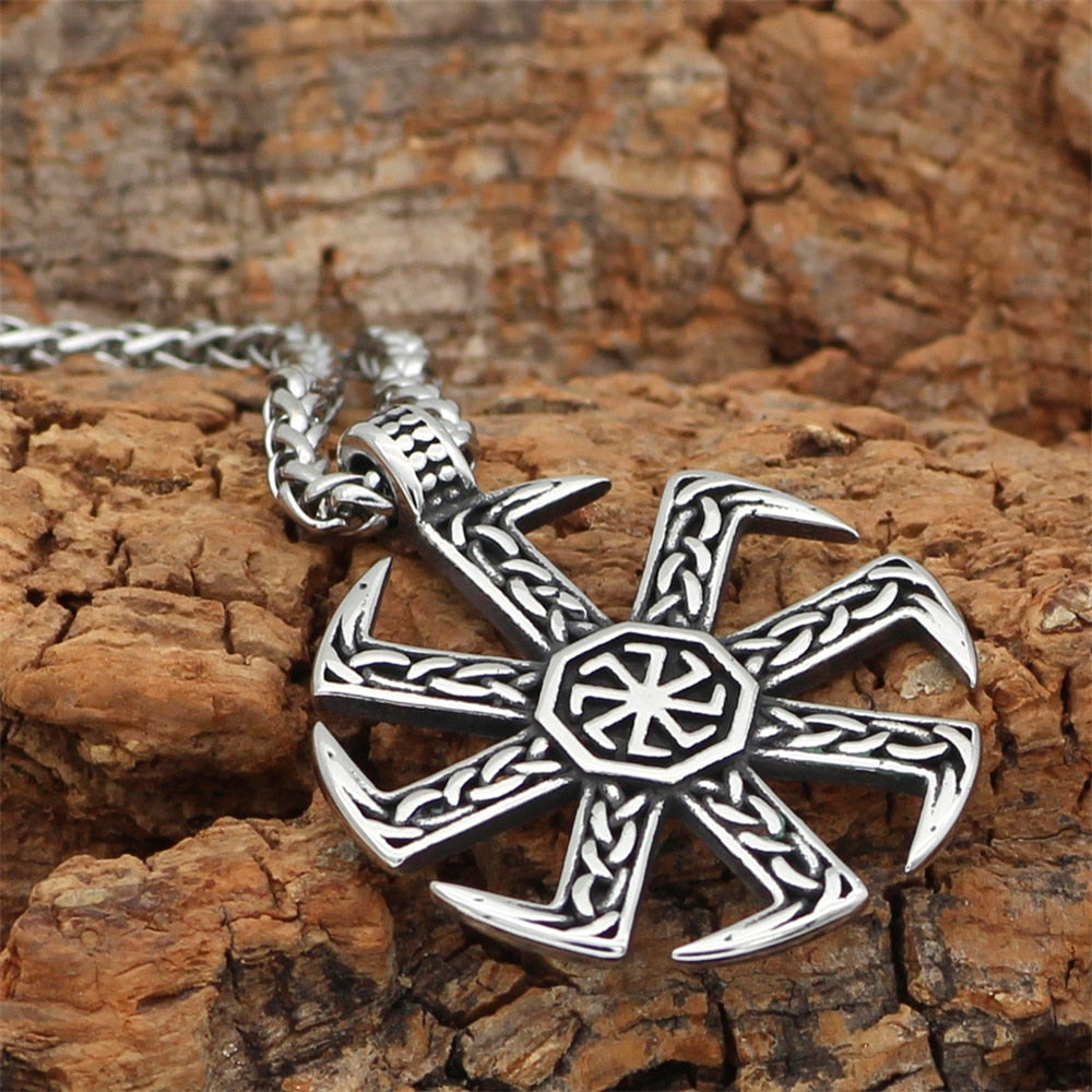 Nordic Slavic Kolovrat Runes Neckla