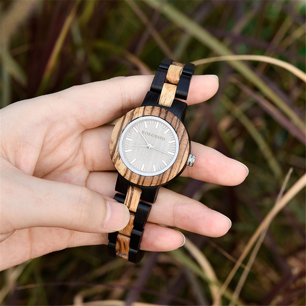Ladies Wood Watch Luxury Bracelet Watches Women Dress Watch