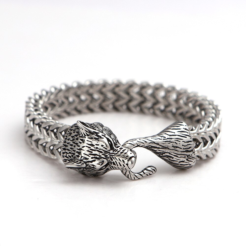 Men's Never Fade Norse Amulet Mesh Chain Wristband