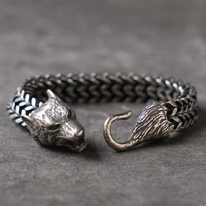 Men's Never Fade Norse Amulet Mesh Chain Wristband
