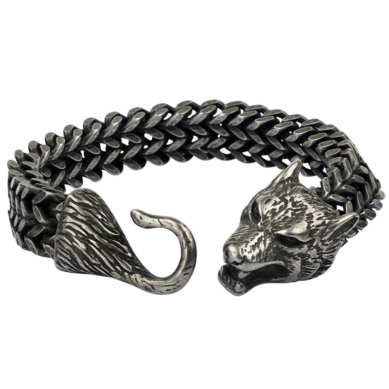 Men's Never Fade Norse Amulet Mesh Chain Wristband