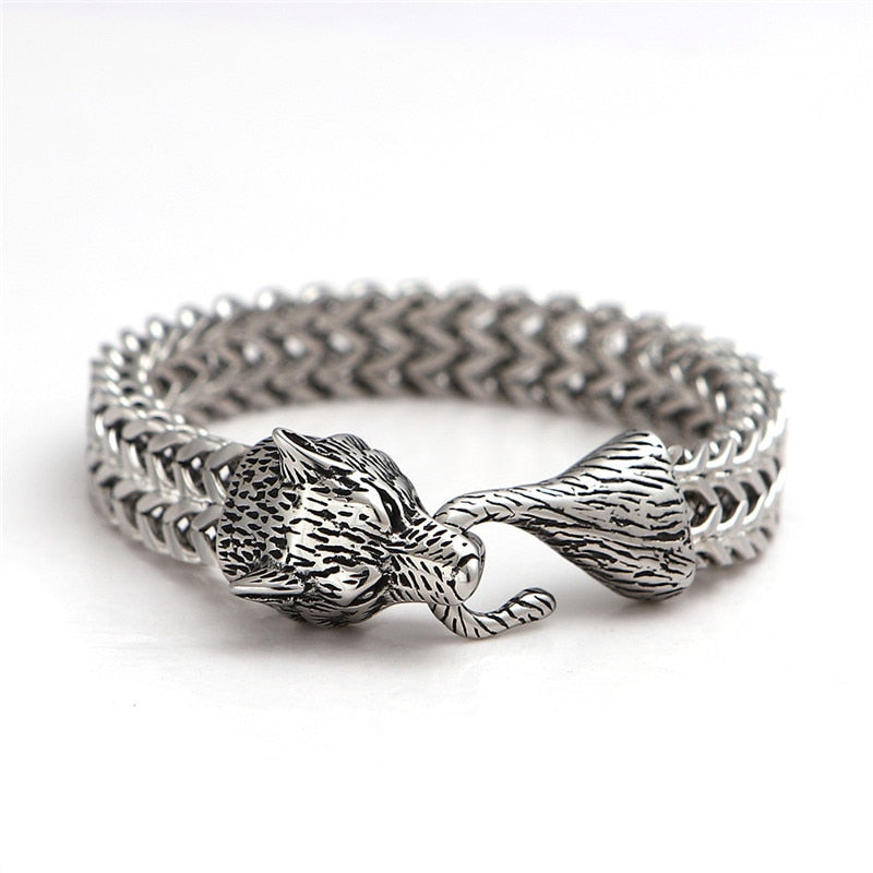 Men's Never Fade Norse Amulet Mesh Chain Wristband