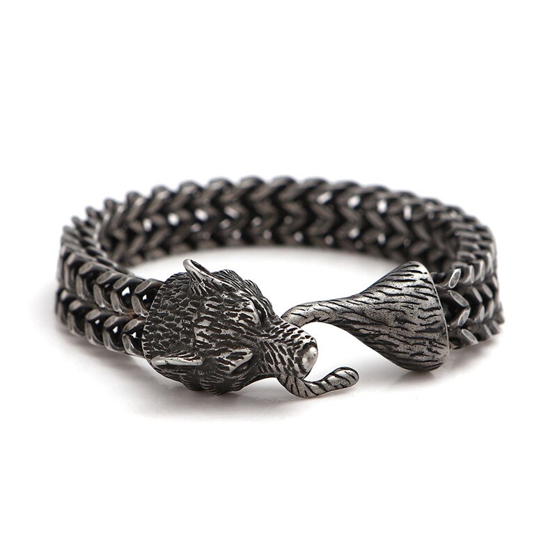 Men's Never Fade Norse Amulet Mesh Chain Wristband