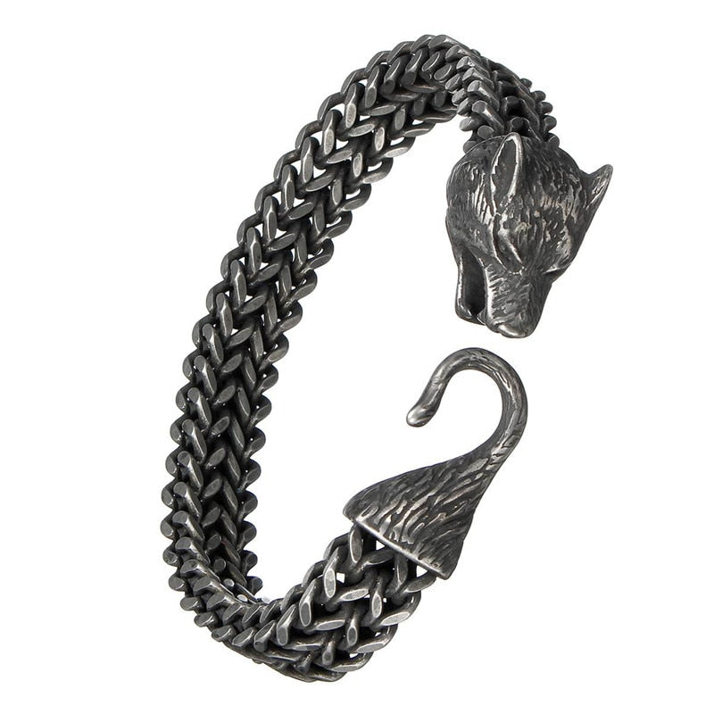 Men's Never Fade Norse Amulet Mesh Chain Wristband