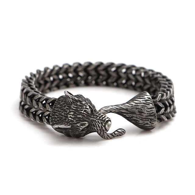 Men's Never Fade Norse Amulet Mesh Chain Wristband